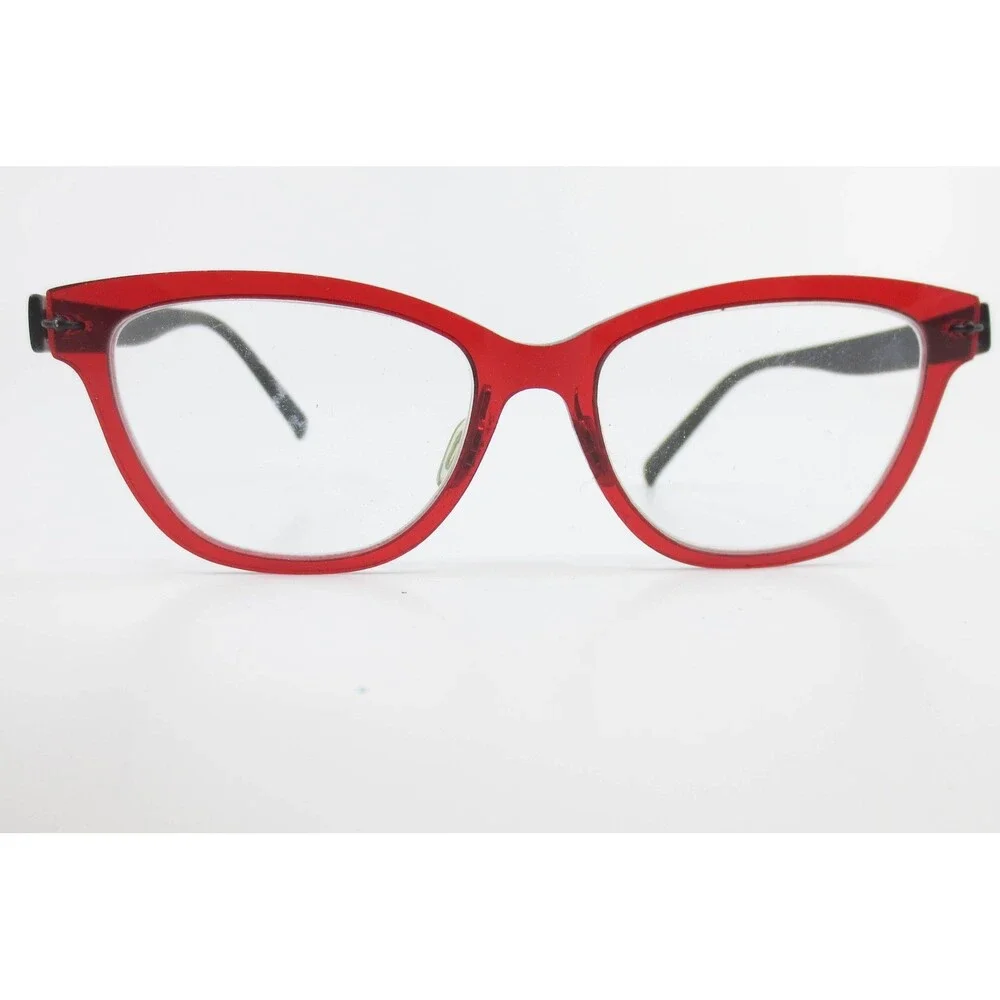 Aspire Eyeglasses Red Cat Eye Frame Black Temples 52-16-140 Women Designer 35507